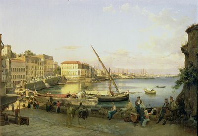 Le quai Santa Lucia, Naples, vers 1820 - Silvestr Fedosievich Shchedrin